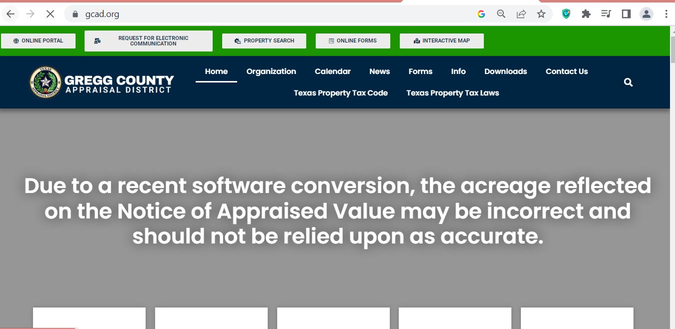 Gregg County CAD 2026 property search and tax appraisal guide